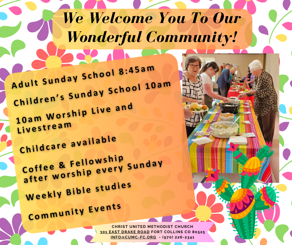 Join us for worship information.