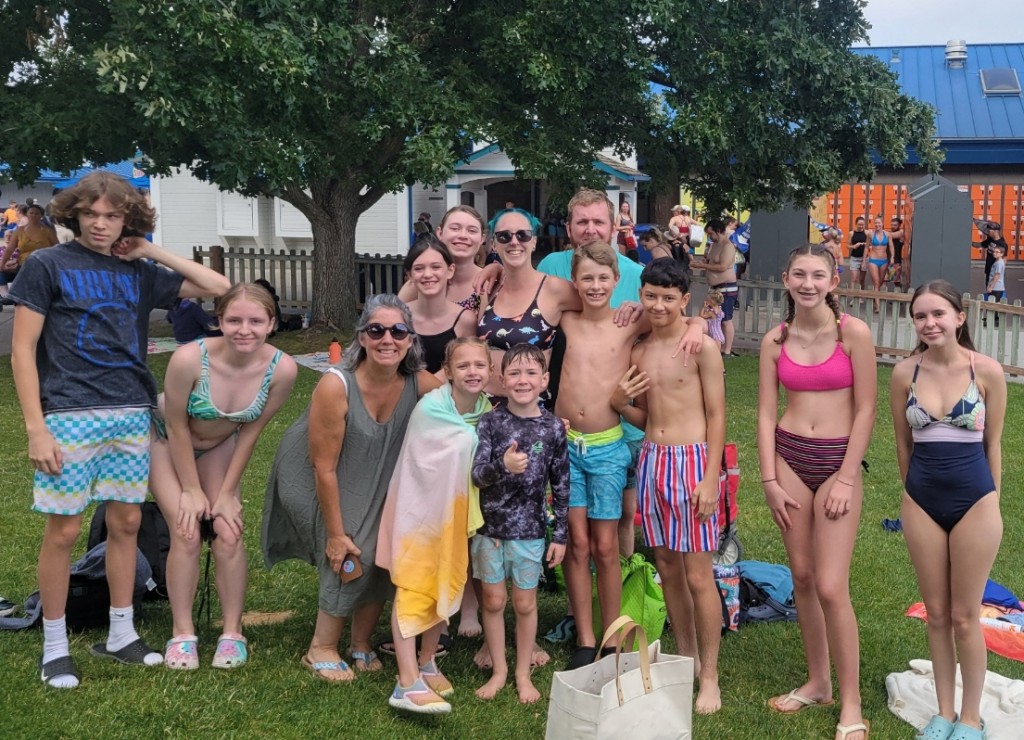 Youth group swimming day.