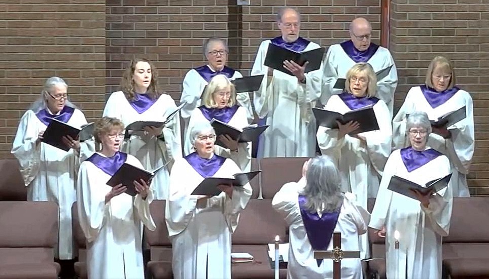 CUMC adult choir singing.