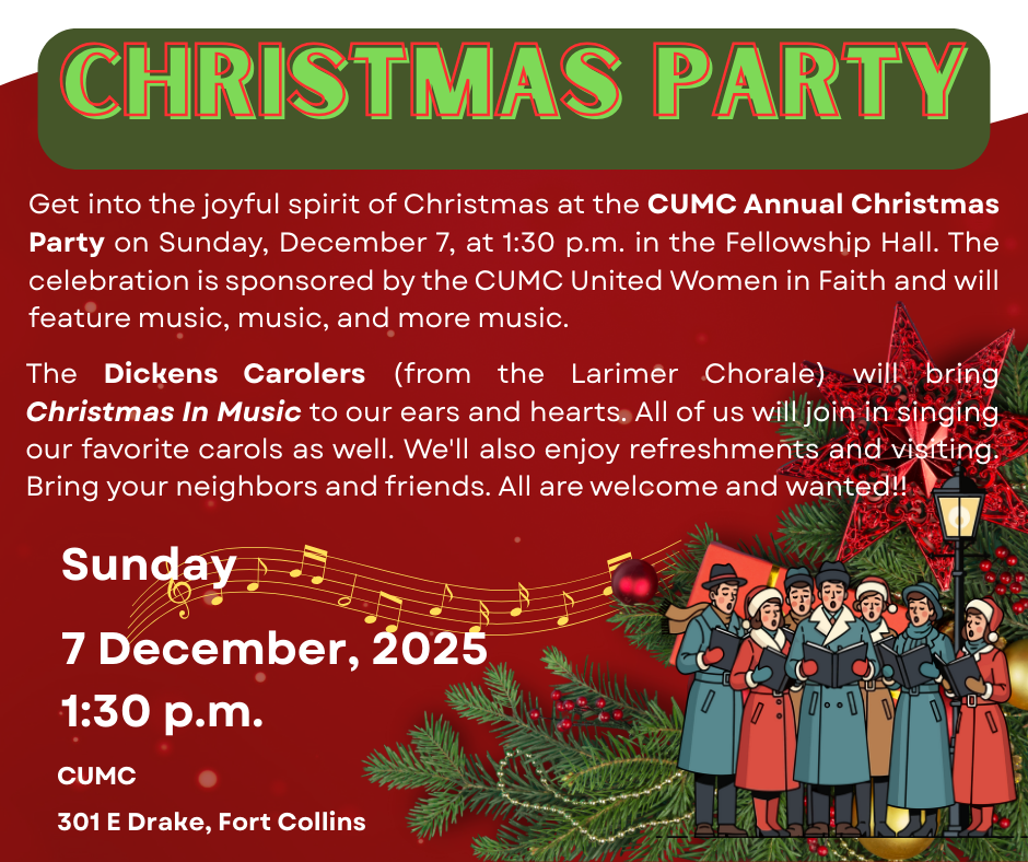 CUMC Christmas Party info image.