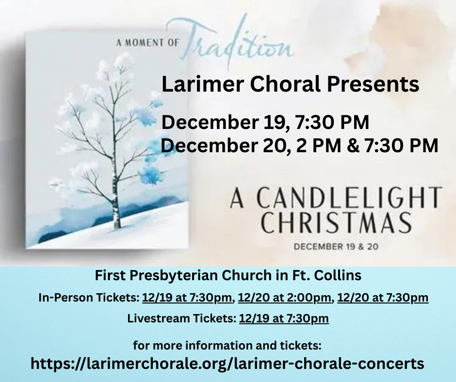 Larimer Chorale A Candlelight Christmas concert info.