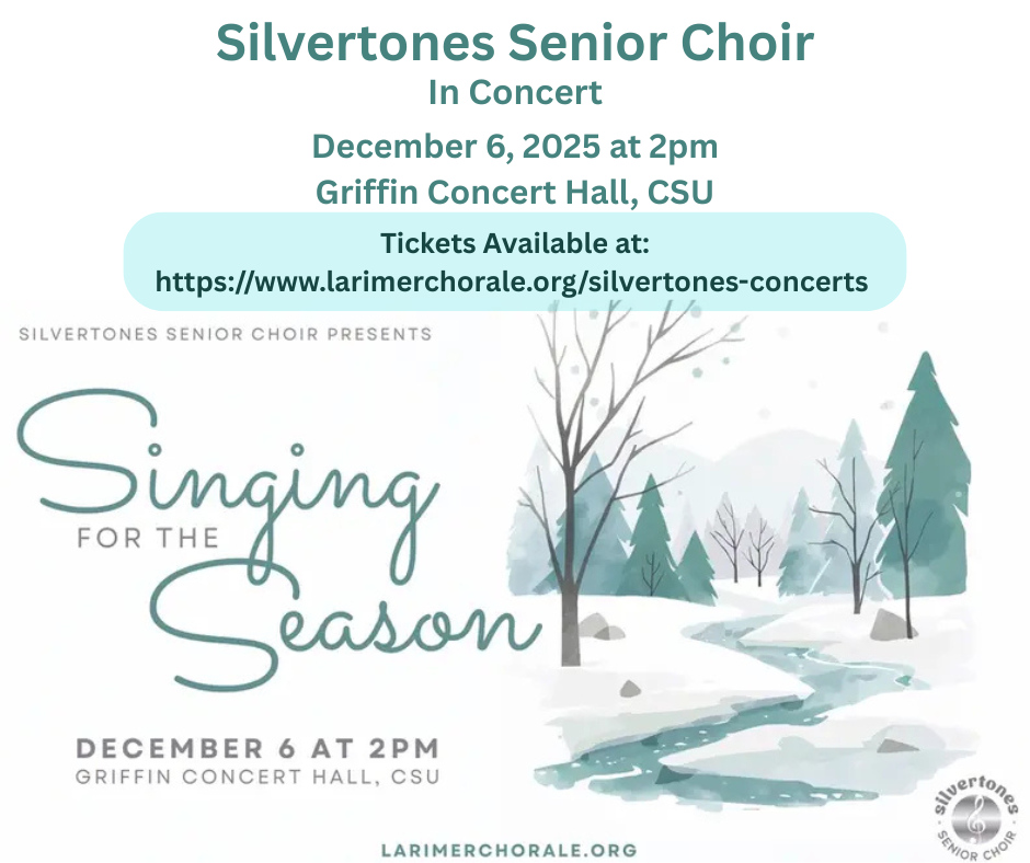 Silvertones Senior Choir concert informational image.