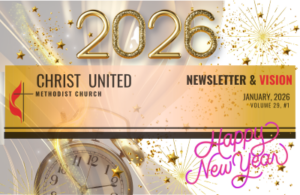 January newsletter banner image with gold.