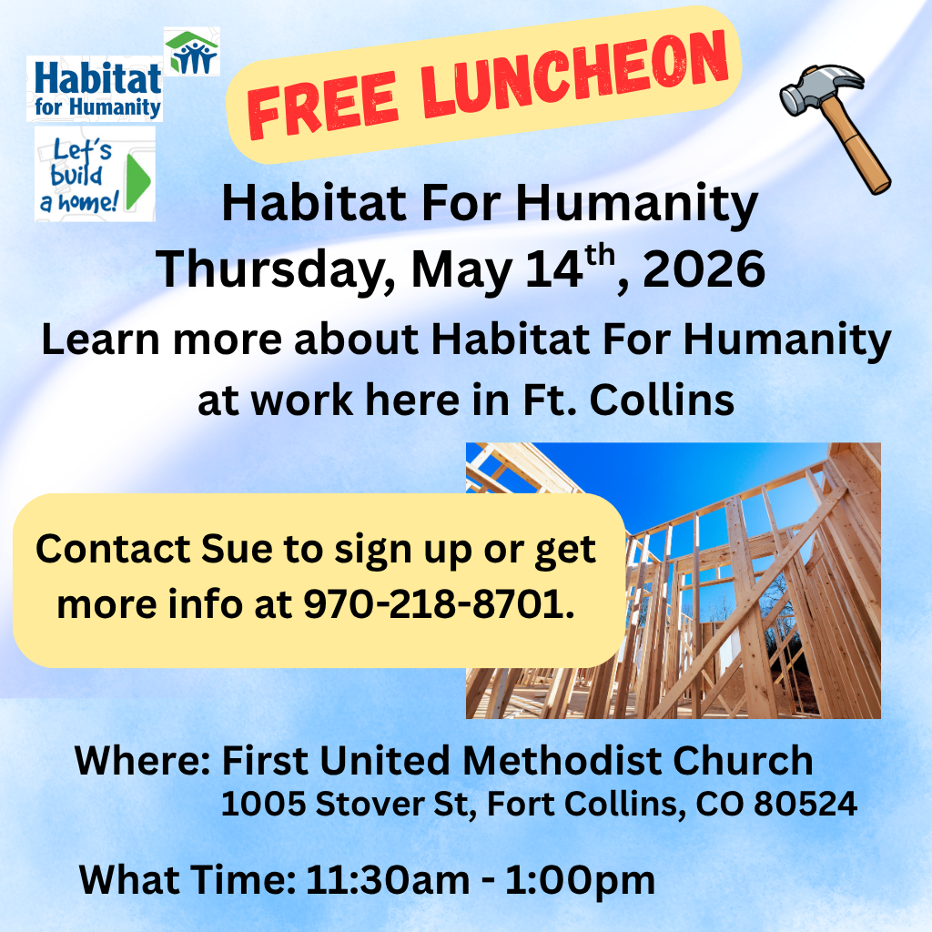 Free Luncheon to learn about Habitat for Humanity.