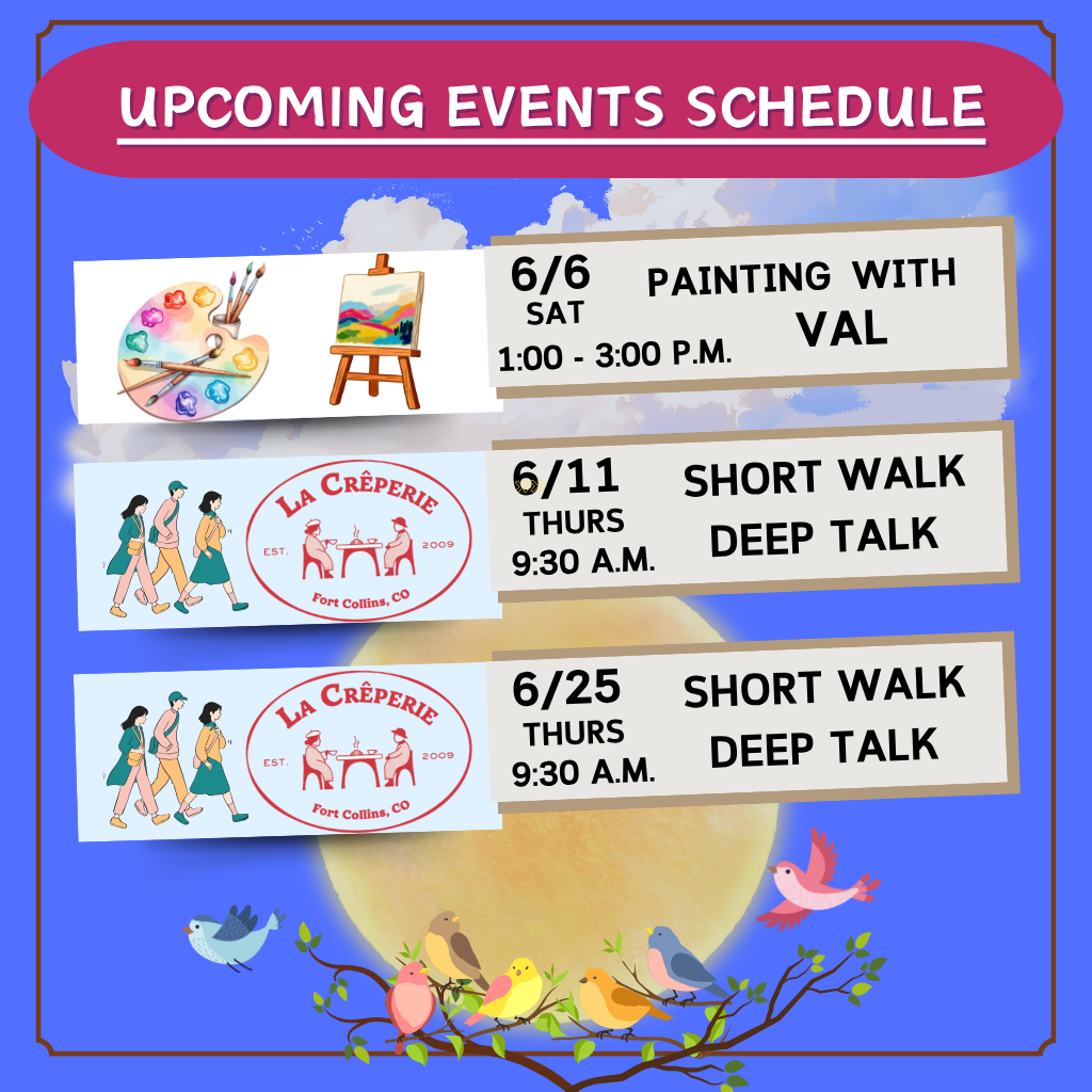 Upcoming events schedule for June 2026.